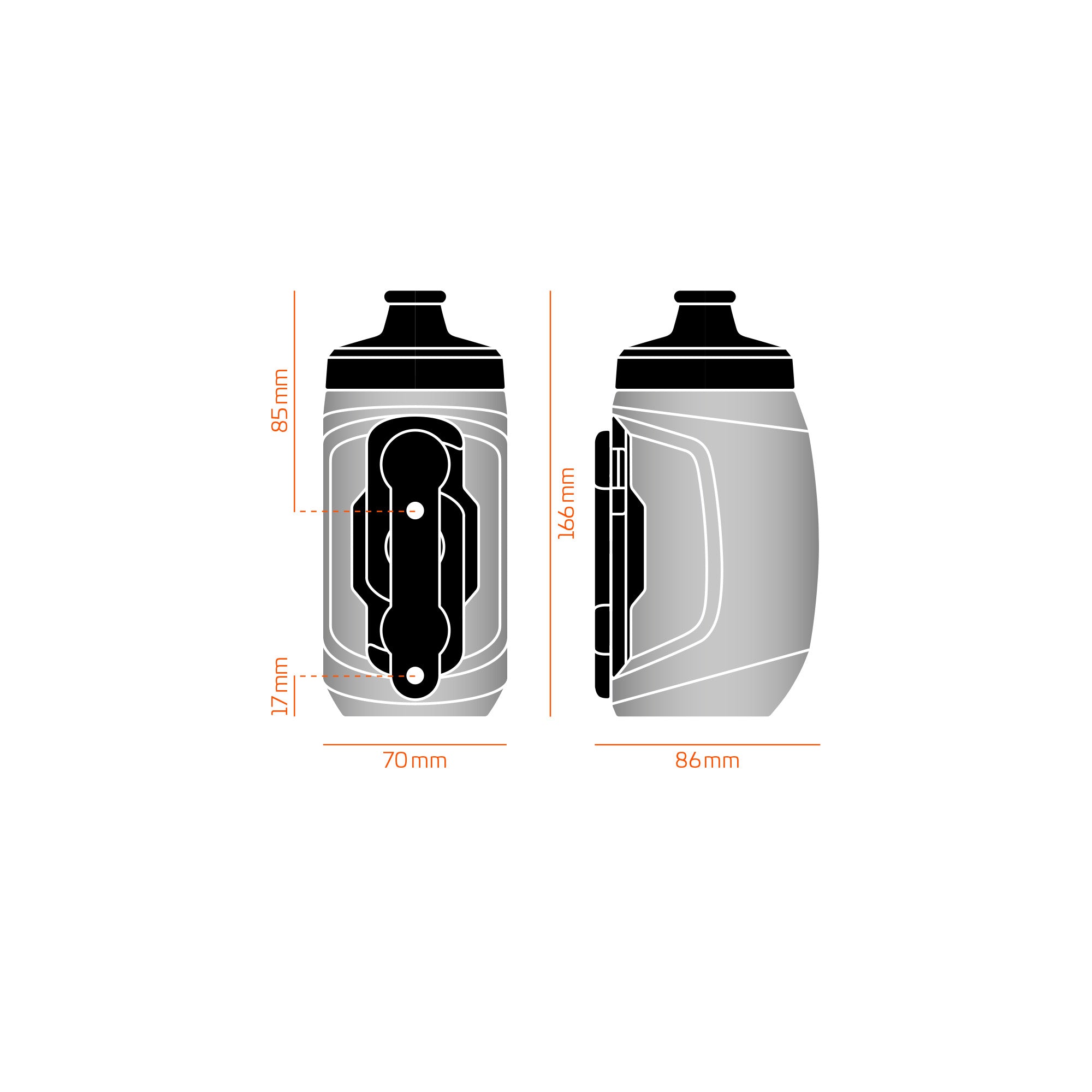 TWIST 450 Lightning Bolt Bottle + Bike Base